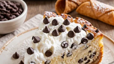 Leckerer Cannoli-Käsekuchen mit italienischen Aromen und cremiger Textur