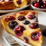 Cremiger Kirsch-Clafoutis mit Vanille-Aroma, einfach selbst gemacht.