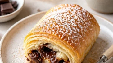Einfache und köstliche Schokoladencroissants aus frischem Teig