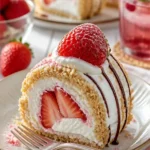 Erdbeer-Käsekuchen Sushi Rollen als kreative Dessert-Option
