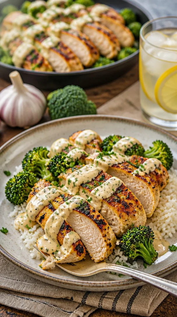 Gesunde Schalen mit saftigem Hähnchen, frischem Gemüse und Quinoa.