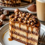 Karamell-Toffee-Crunch-Kuchen mit knusprigen Toffee-Stückchen