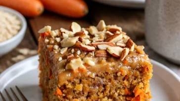 Schüssel mit Karotten- und Apfel-Haferbrei, gesundes Frühstück