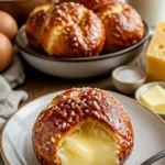 Käsebrezel-Bissen frisch aus dem Ofen, goldbraun und lecker