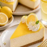 Leckerer Käsekuchen Zitrone mit frischer Zitrone und cremigem Käsebelag