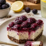 Keine-Bake Maulbeer Käsekuchen Riegel - lecker und einfach zuzubereiten