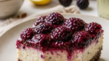 Keine-Bake Maulbeer Käsekuchen Riegel - lecker und einfach zuzubereiten