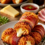 Knusprige Rindfleisch-Sticks mit Bacon und Mozzarella für den perfekten Snack