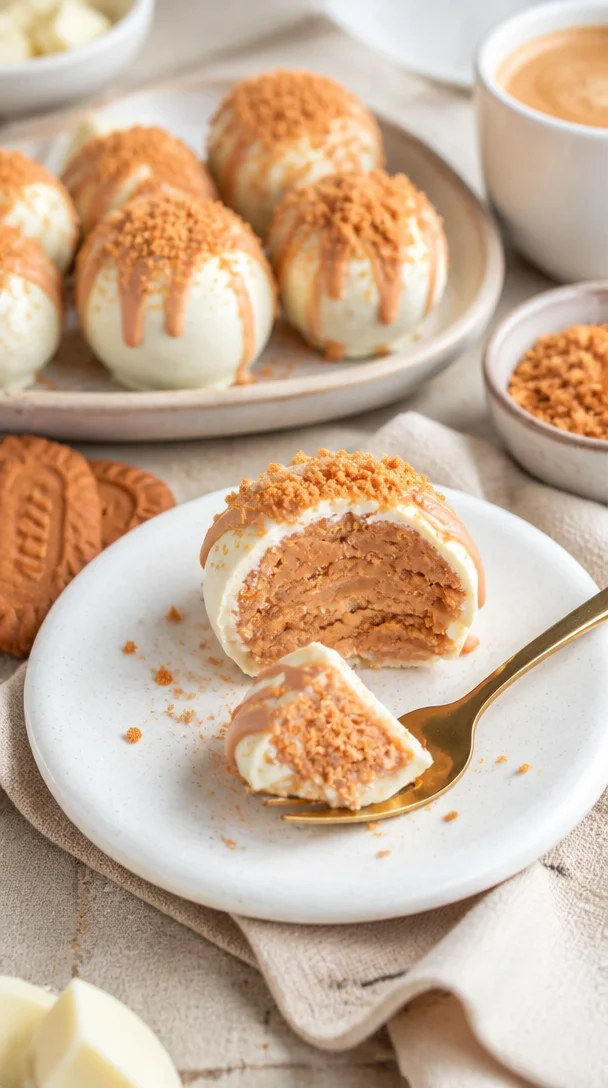 Leckere Lotus Biscoff Bälle mit Frischkäse - No-Bake Rezept