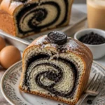 Oreo-Creme-Brot mit Schokoladeneinlage auf einem Teller