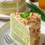 Saftiger Pandan-Kokoskuchen mit Kokosnussgeschmack