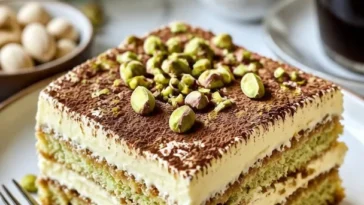 Pistazien-Tiramisu: Ein köstliches no-bake Dessert mit Pistazien