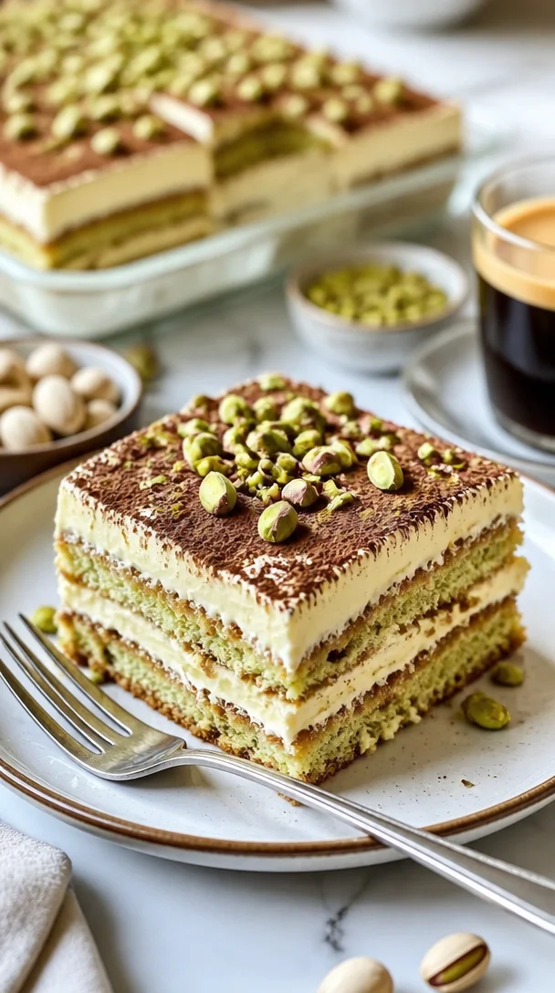 Pistazien-Tiramisu: Ein köstliches no-bake Dessert mit Pistazien