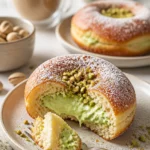 Leckere Pistazienfüllte Donuts mit cremiger Füllung