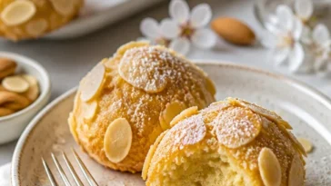 Saftige Marzipan-Kekse auf einem Teller, ideal für Festtage und zum Genießen.
