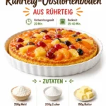 Saftiger Rührteig-Obsttortenboden mit frischem Obst dekoriert