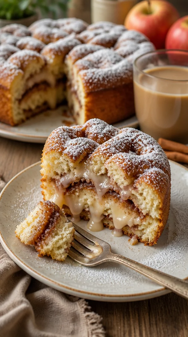 Saftiger Zimtkuchen mit Zimt und einer leckeren Glasur, ideal für alle Zimt-Liebhaber.