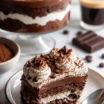 Schokoladen-Espresso-Schichtdessert in eleganter Glasschale