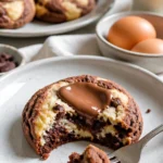 Schokoladen-Marmorkekse auf einem Teller, frisch gebacken und verführerisch