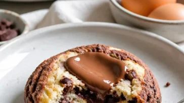 Schokoladen-Marmorkekse auf einem Teller, frisch gebacken und verführerisch