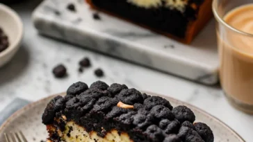 Schwarz-Weiß-Streuselkuchen mit leckerer Streuselschicht