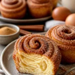 Leckere Zimt-Zucker-Drehungen auf einem Teller, perfekt zum Genießen.