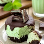 Andes Minz-Mini-Käsekuchen auf einem Teller, perfekt für Desserts