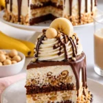 Bananensplit-Torte mit Bananen, Sahne und Schokolade