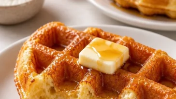 Leckere belgische Waffeln nach einem traditionellen Waffelrezept