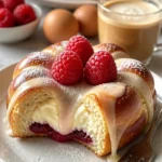Blüten-Brioche mit Himbeercurrycreme, ein kreatives Gebäckrezept