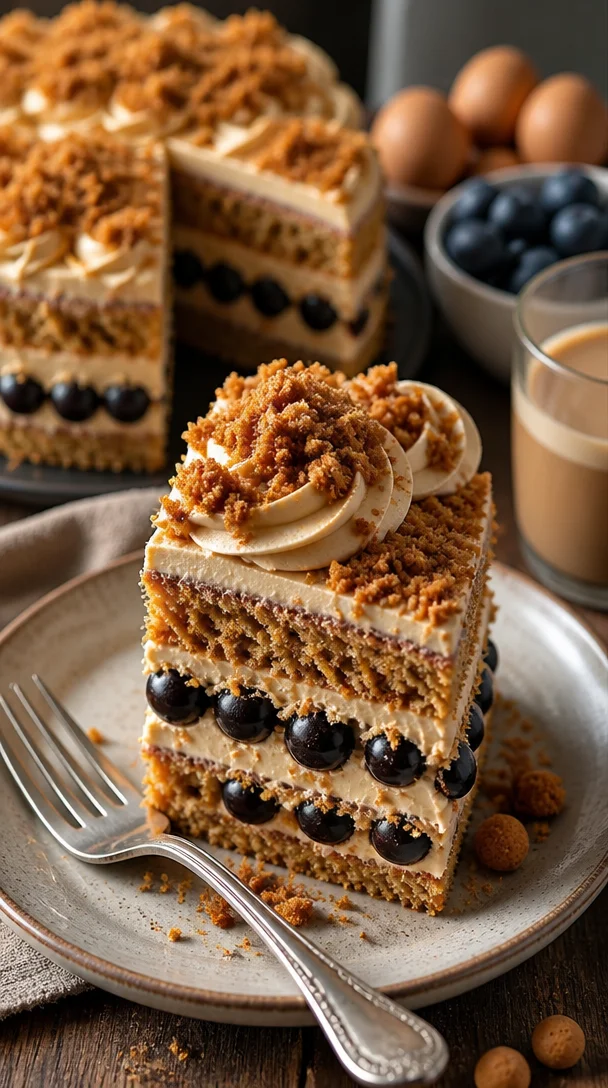 Köstlicher brauner Zuckerkuchen mit appetitlicher Glasur