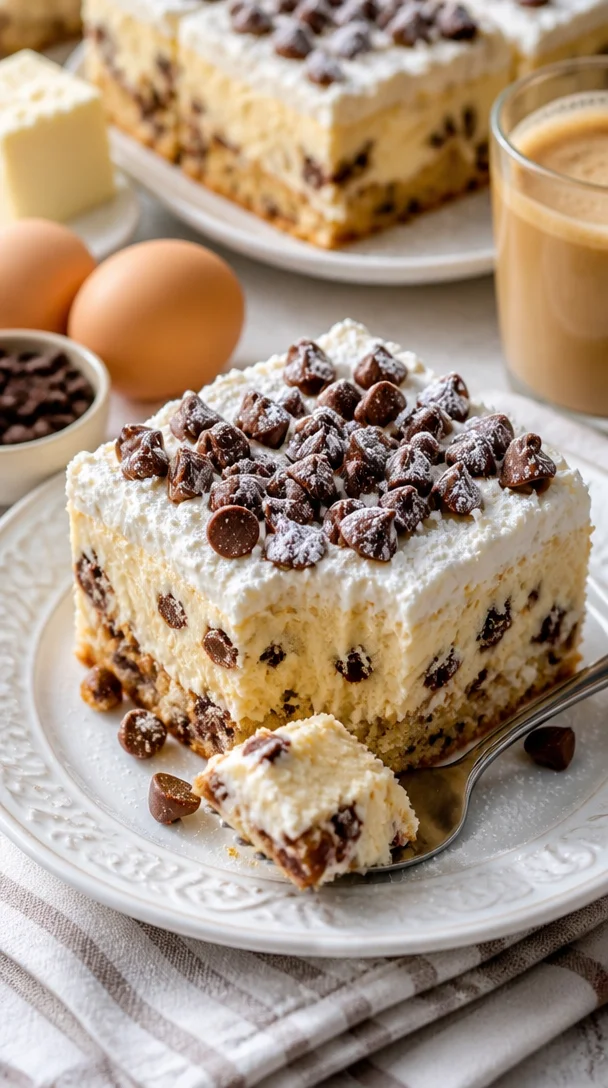 Leckerer Cannoli Käsekuchen Riegel auf einem Teller serviert