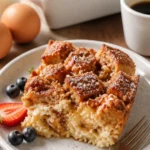 Cremiger Frischkäse-Auflauf mit Übernachtungstoast aus dem Ofen