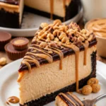 Dekadenter Erdnussbutter-Käsekuchen mit OREO-Boden und Schokolade
