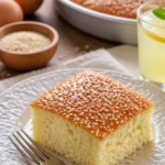 Zitronen-Mutterkuchen auf einem Tisch mit frischen Zitronen