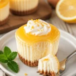 Einfache Mini Zitronen-Käsekuchen mit frischem Zitrusgeschmack