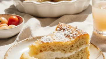 Leckere Erdbeermuffins mit Frischkäsefüllung auf einem Tisch