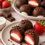 Gefrorene Erdbeer-Joghurt-Bites als erfrischender Snack für heiße Tage
