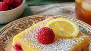 Himbeer-Zitronenriegel als erfrischender Snack mit fruchtigem Geschmack.