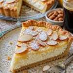 Italienische Mandel- und Ricotta-Torte mit Mandeln und Ricotta-Creme