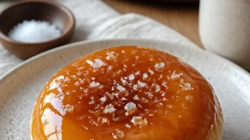 Karamellisierte Crème Brûlée Donuts frisch aus dem Ofen