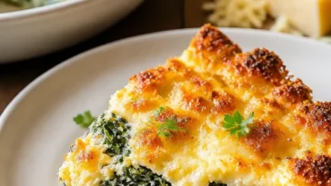 Italienischer Spinatauflauf mit Käse für gemütliche Nächte
