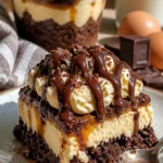 Leckere Brownie Käsekuchen Tassen mit schokoladigem und cremigem Topping