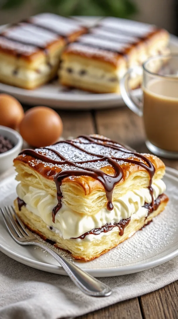 Mille-Feuille: Köstliches schichtweise Blattgebäck mit Cremefüllung