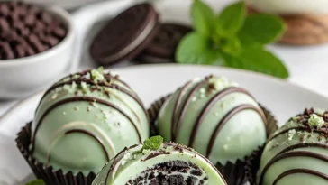 Mint Oreo-Trüffel - köstliche Schokoladenkugeln mit Minze und Oreo-Geschmack