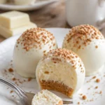 No-Bake Kürbis-Cheesecake-Bällchen auf einem Teller