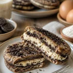 Leckere Oreo-Käsekuchen-Kekse auf einem Teller
