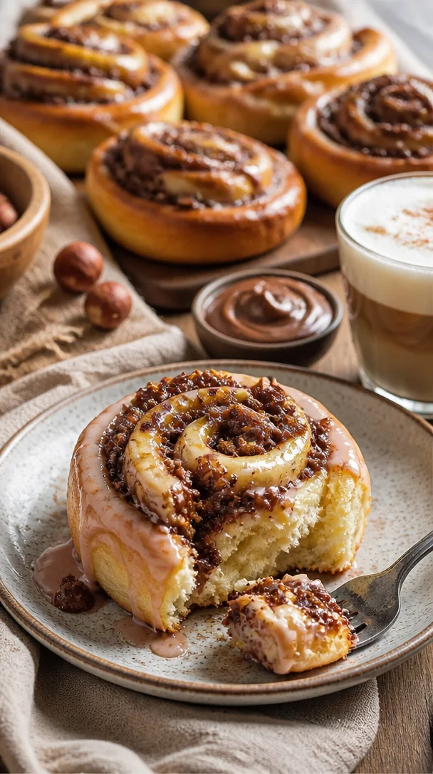 Delikate Hazelnuss-Schokoladen-Pillowy Rolls für ein perfektes Frühstück