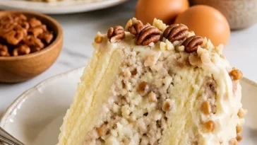 Schneebedeckte Bayerische Glückskuchen mit Glücksnachrichten in jedem Stück.