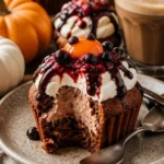 Spookige Schokoladenmousse, ein schauriges Dessert für Halloween